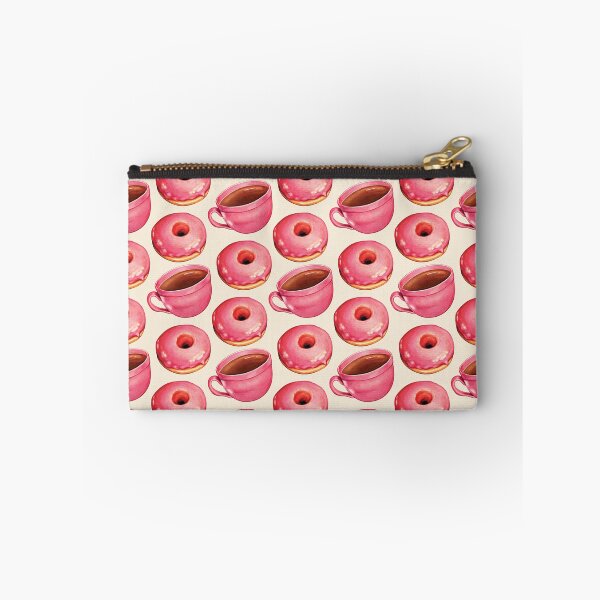 Item preview, Coffee & Strawberry Donuts Pattern - White designed and sold by Kelly  Gilleran.