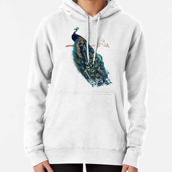 Vintage Peacock Pullover Hoodie