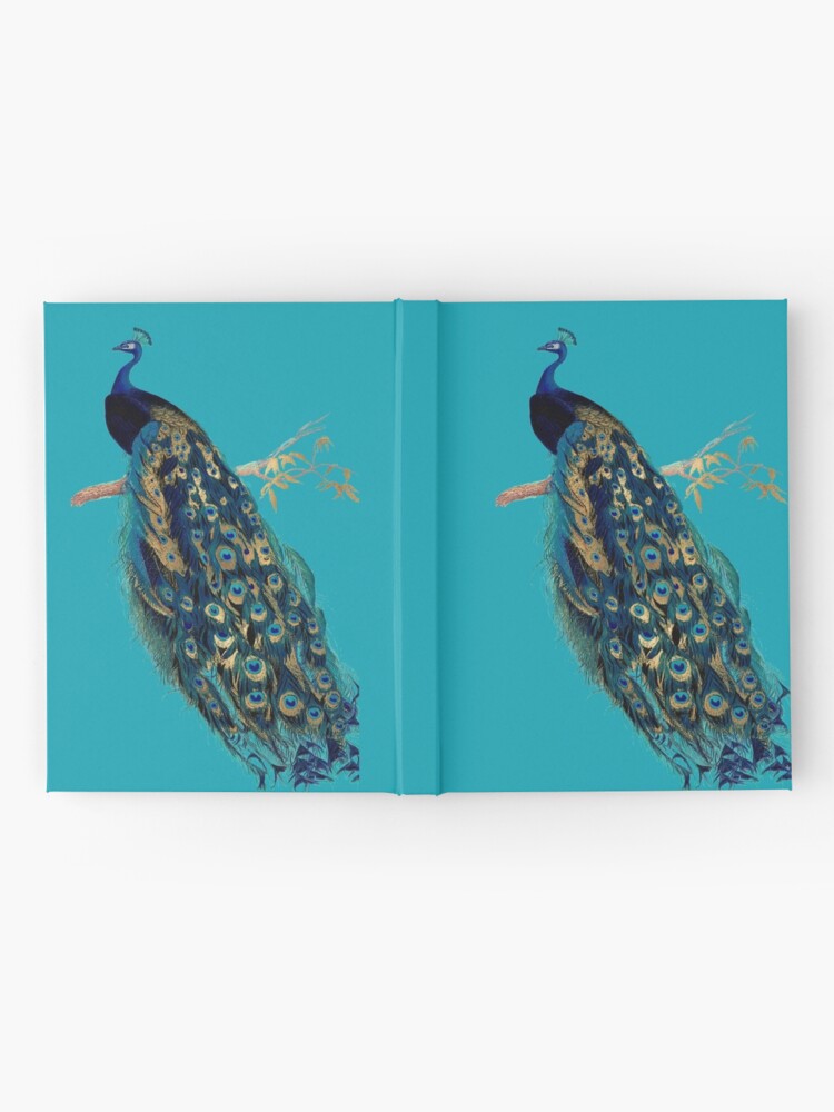 Thumbnail 2 of 3, Hardcover Journal, Vintage Peacock  designed and sold by PixDezines.