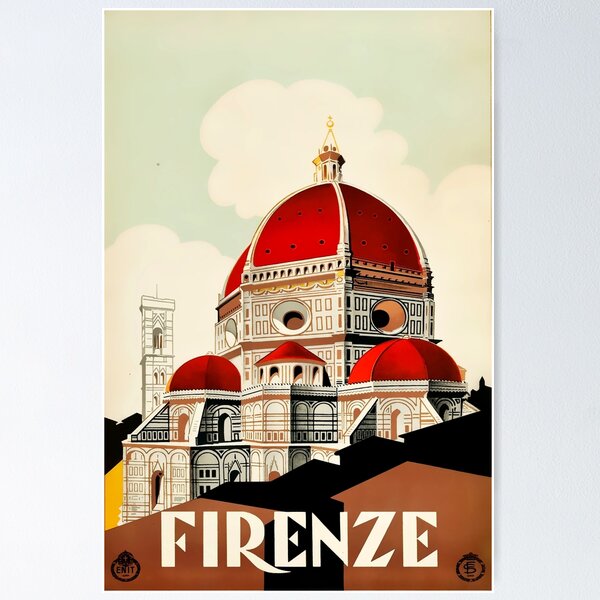 Item preview, Florence, Italy Travel Poster 1930s Firenze designed and sold by Sintija BILIKA.