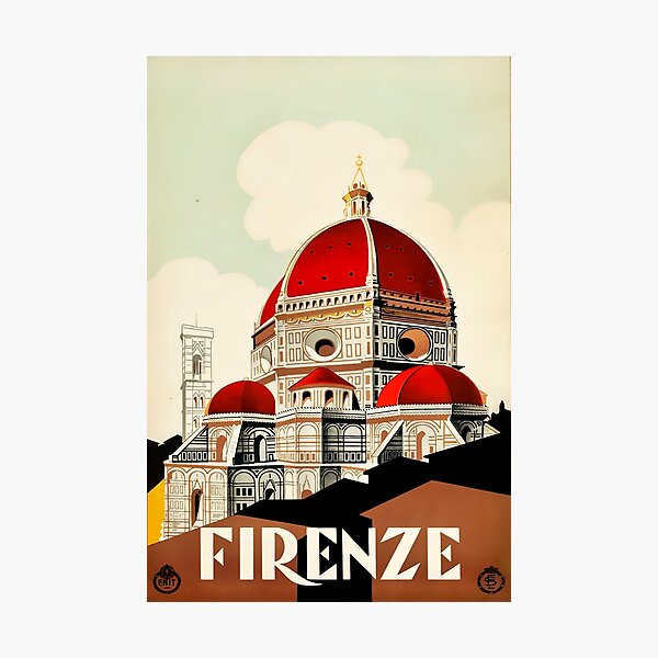 Item preview, Florence, Italy Travel Poster 1930s Firenze designed and sold by Sintija BILIKA.
