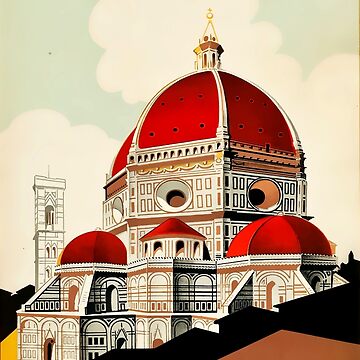 Artwork thumbnail, Florence, Italy Travel Poster 1930s Firenze by Sintija BILIKA
