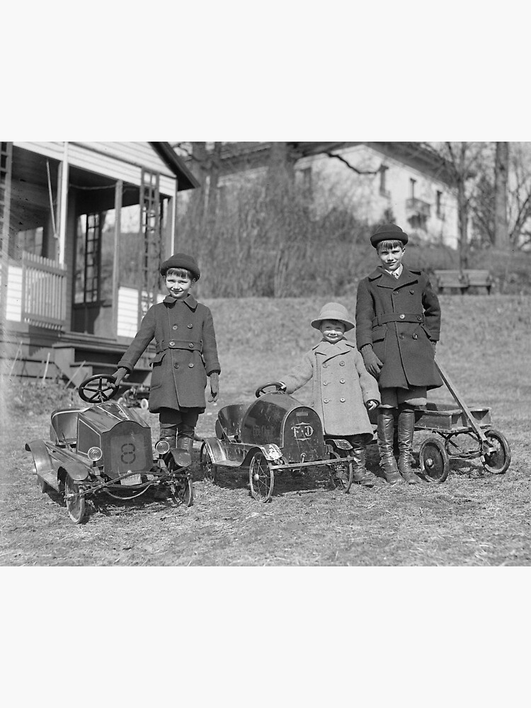 "Children with Pedal Cars, 1924. Vintage Photo" Poster for Sale by historyphoto Redbubble