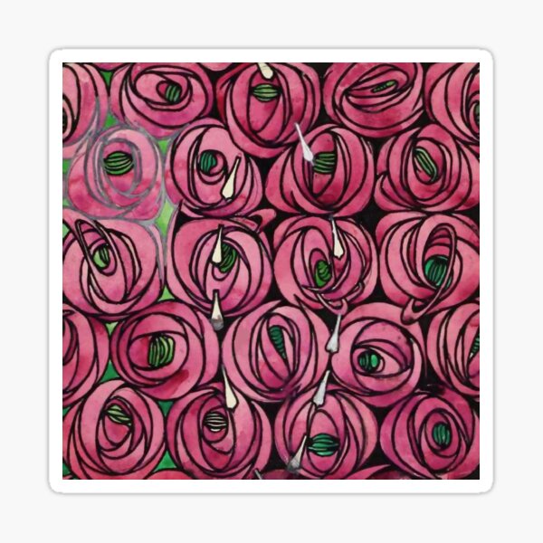 Item preview, Charles Rennie Mackintosh "Roses and teardrops" original designed and sold by Alexandra Dahl.