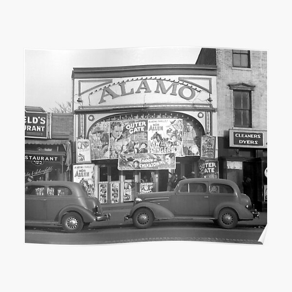 "The Alamo Movie Theater, 1937. Vintage Photo" Poster by historyphoto