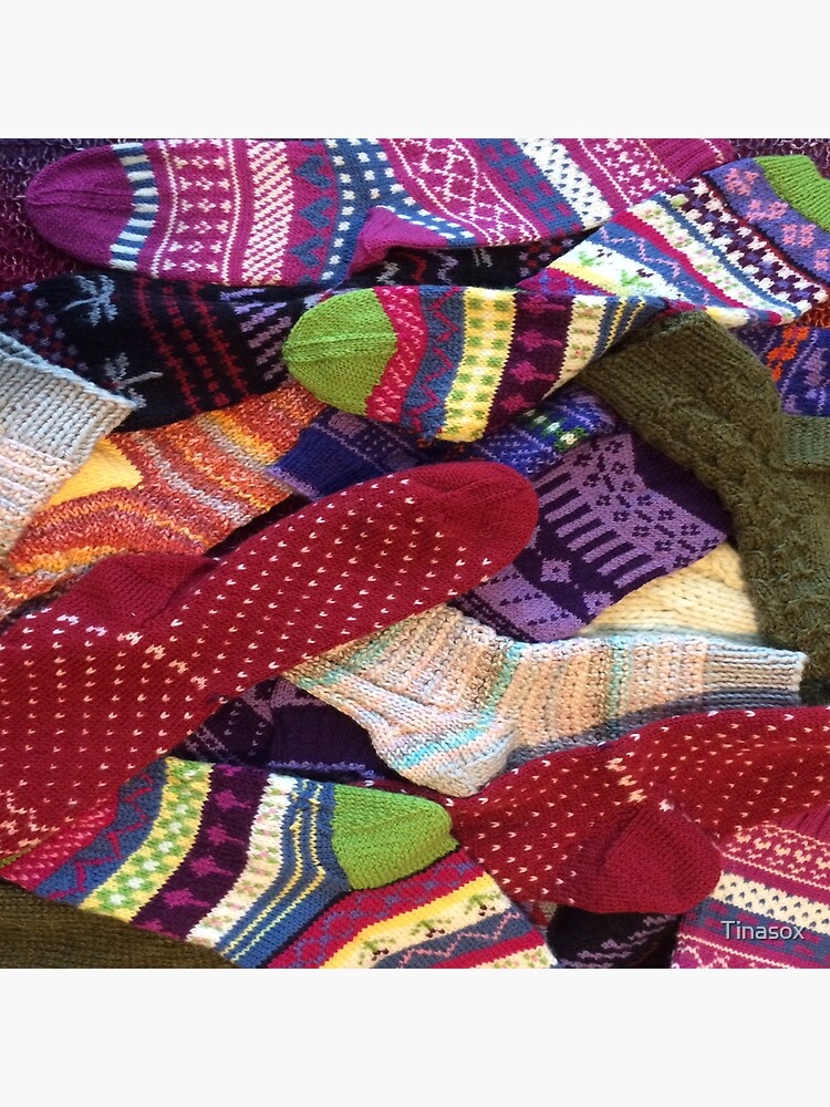 "Sock Addict Hand knit socks available at Floor