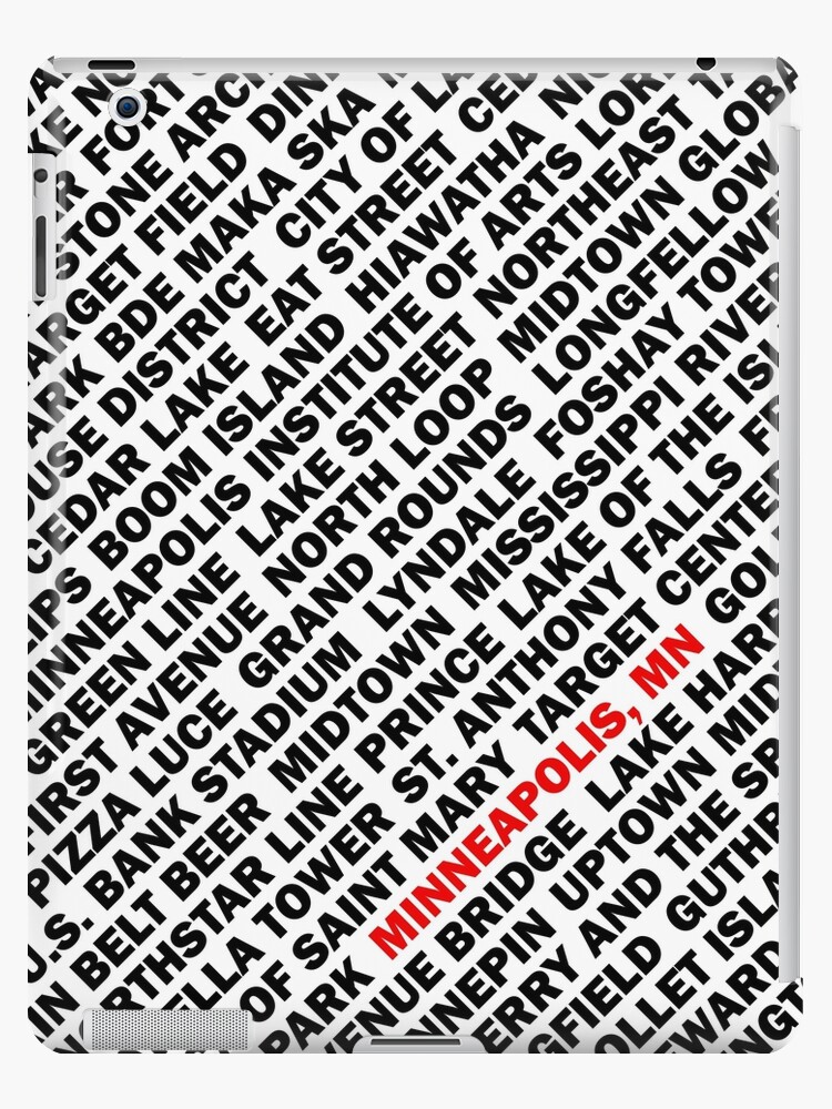 Minneapolis Word Wallpaper Ipad Case Skin By N0rthstardesign Redbubble