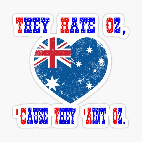 Aperçu de l'œuvre Chemise drôle de l'Australie - Chemise de drapeau australien - Chemise de jour de l'Australie - Ils détestent Oz parce qu'ils ne sont pas Oz créée et vendue par Galvanized.