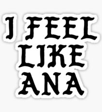 I Feel Like Ana - Cool Pablo Hipster Name Sticker Sticker