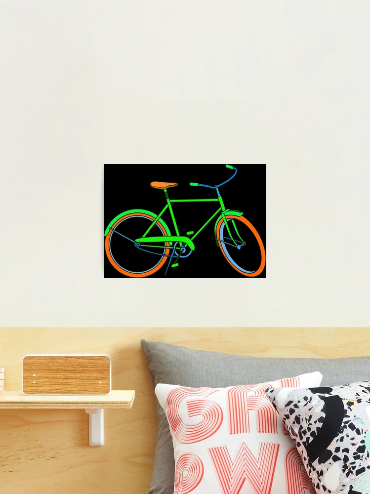 Lámina fotográfica for Sale con la obra «Bicicleta Neon Con