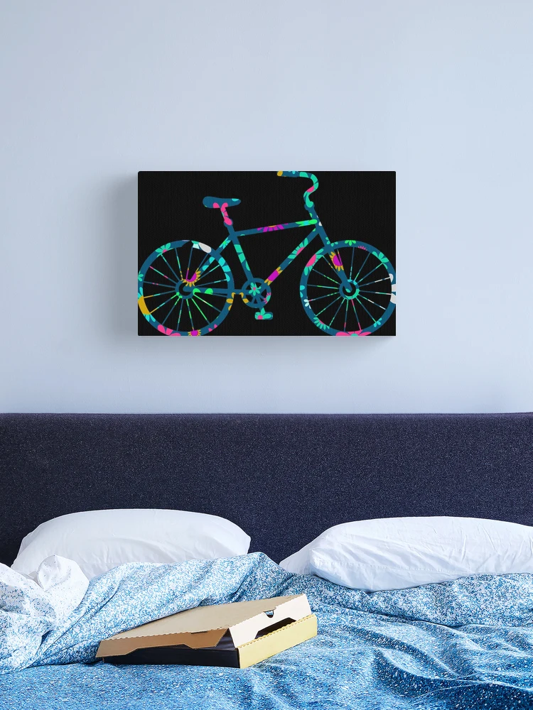 Lienzo for Sale con la obra «Diseño colorido de la bicicleta» de