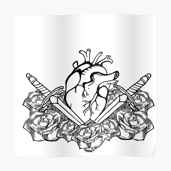 Arm Heart Dagger Tattoo by Endorfine Studio