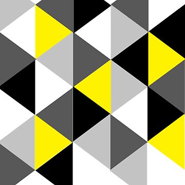 "Yellow, Black, White and Grey pattern" Pillow for Sale by dinelson ...