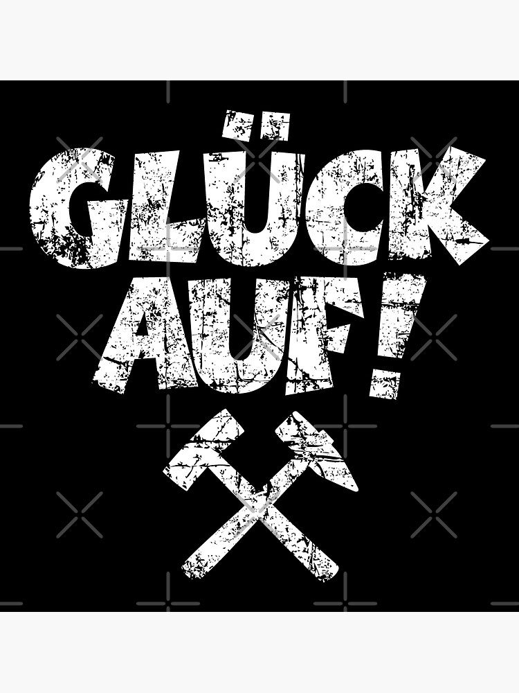 Sticker for Sale mit Glück auf Bergbau mit Schlägel und Eisen von  theshirtshops