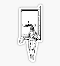 Salvador Dali Girll At A Window, 1925 Sketch Artwork Reproduction, Design, Tshirts, Posters, Jerseys Sticker