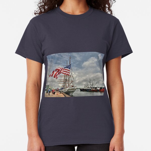 Dramatic scene of the Eagle - Coast Guard Tall Ship! Classic T-Shirt
