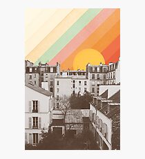 Rainbow Sky Above Paris Photographic Print