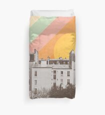 Rainbow Sky Above Paris Duvet Cover