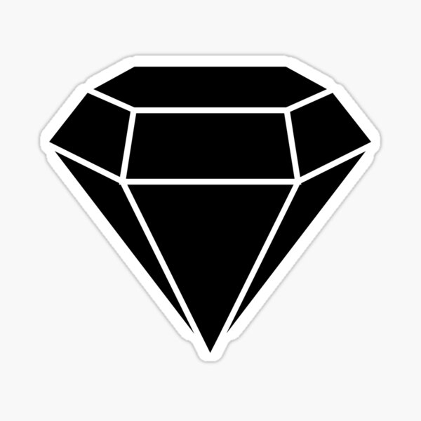 "Black Diamond" Sticker by praaf Redbubble