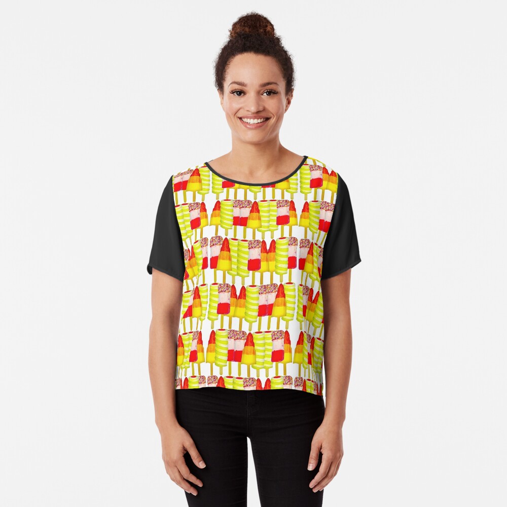 Download "Ice Lolly Pattern with Fab, Rocket and Twister Lollies" T-shirt by markstones | Redbubble