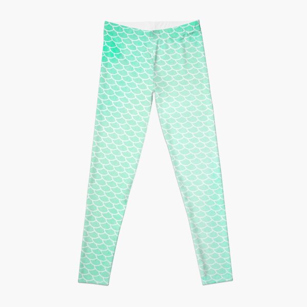 Item preview, Green Mermaid Leggings designed and sold by Sophersgreen.