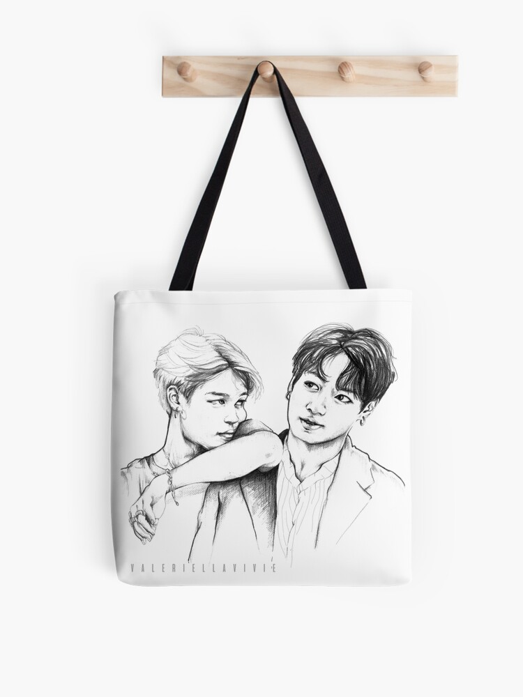 K-Pop BTS Jikook  Tote Bag by Irator