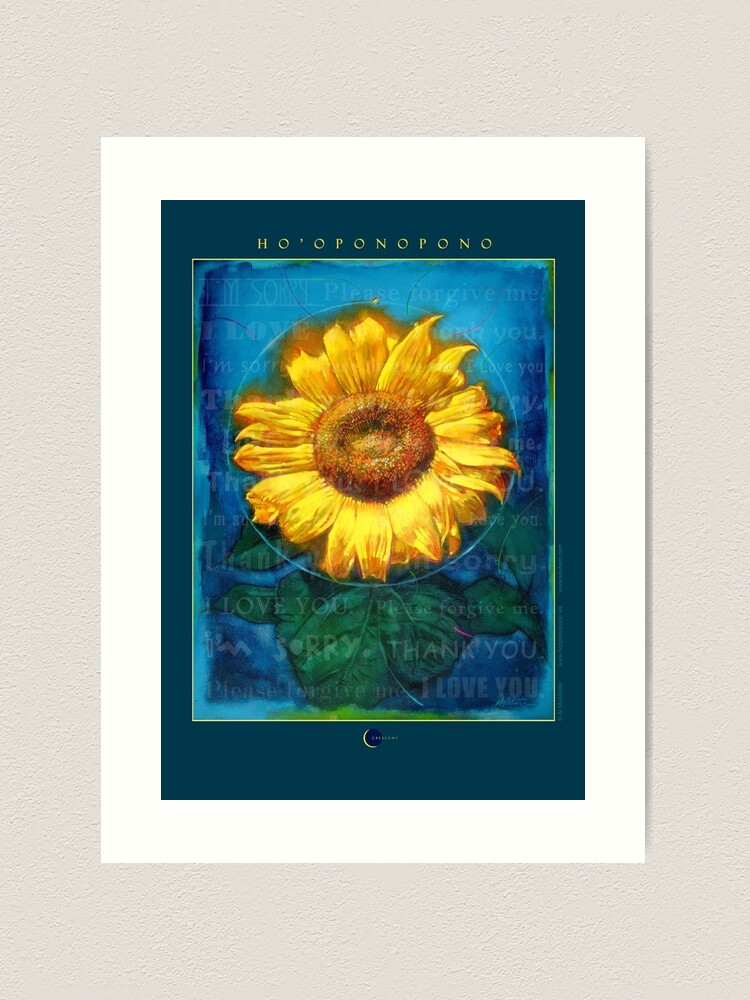 Alternate view of Ho'oponopono Sunflower Cleansing poster Art Print