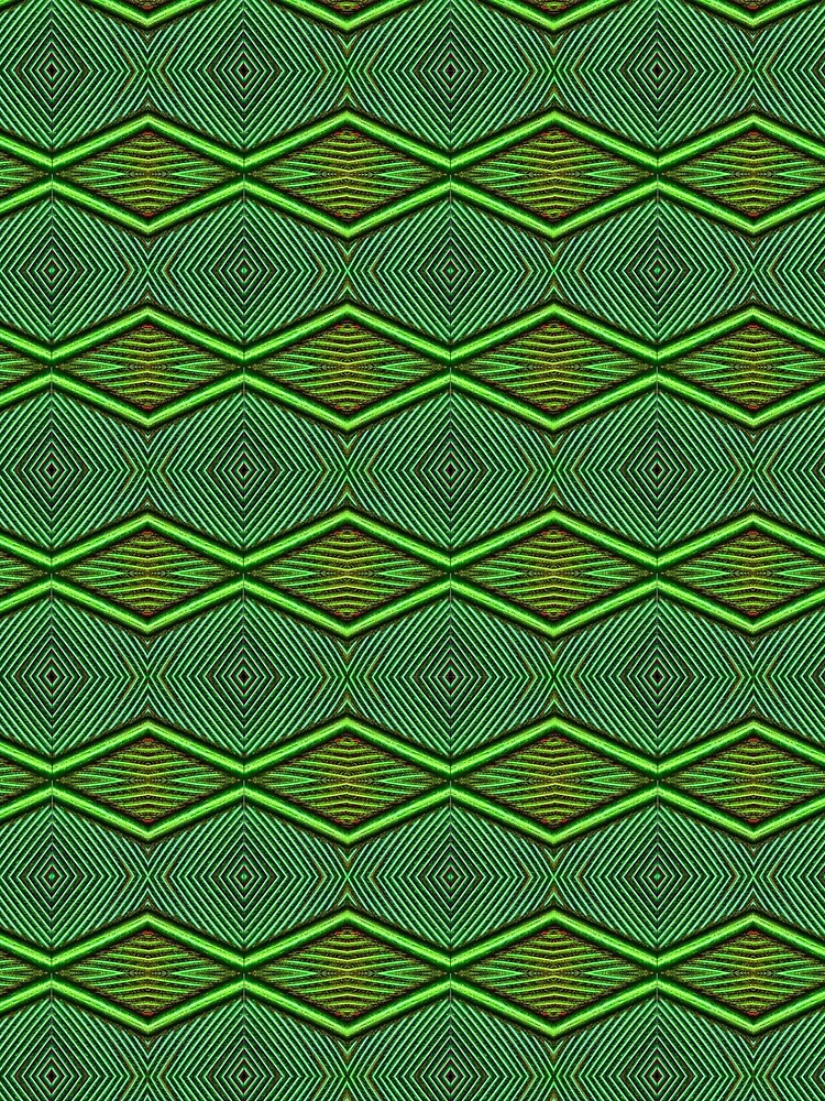 Thumbnail 6 of 6, Chiffon Top, Green Feather Pattern designed and sold by Warren Paul Harris.