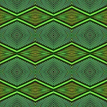 Artwork thumbnail, Green Feather Pattern by WarrenPHarris