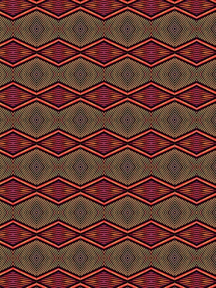 Artwork view, Red Feather Pattern designed and sold by Warren Paul Harris