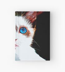 gxp cute cat blue eyes vector art Hardcover Journal