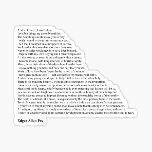 Item preview, Edgar Allan Poe Quotes designed and sold by Miguel Queiruga.