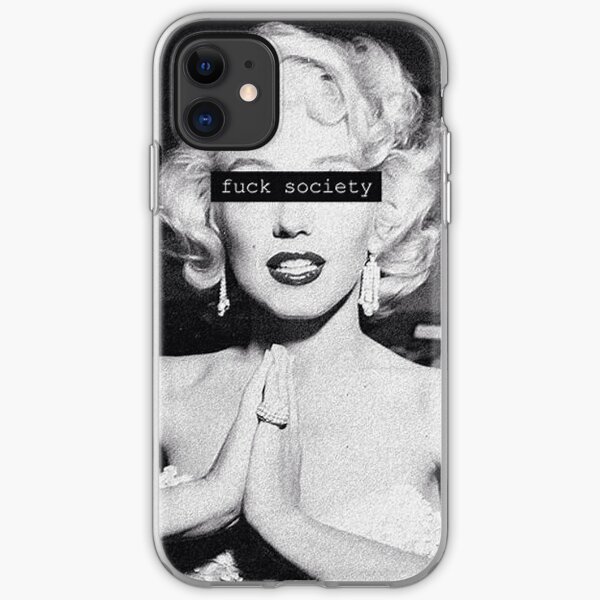 Black and White Marilyn Monroe Pretty iPhone Soft Case