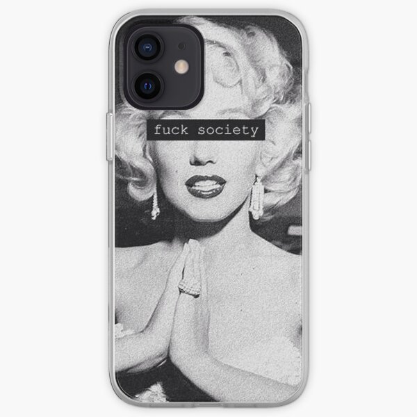 Black and White Marilyn Monroe Pretty iPhone Soft Case