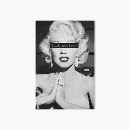 Black and White Marilyn Monroe Pretty Art Board Print