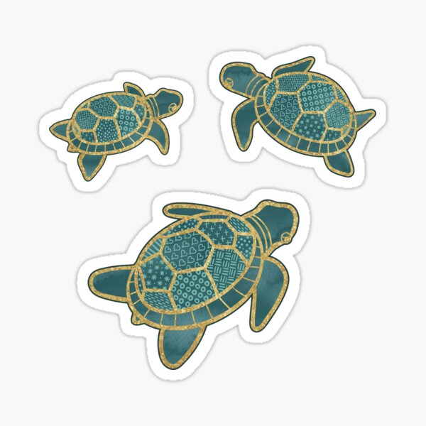 Japanese Pond Turtle / Teal Sticker