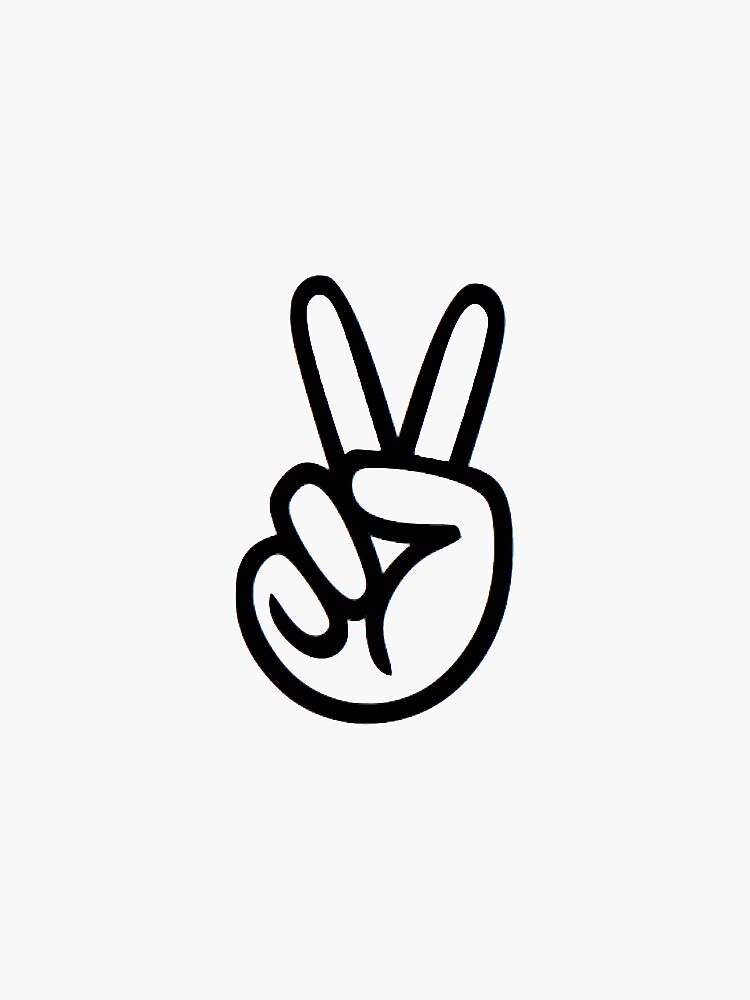 Thumbnail 3 of 3, Sticker, Peace sign designed and sold by amanda003.