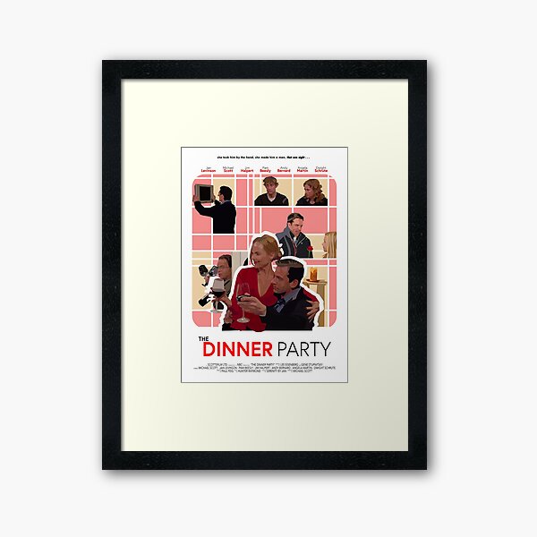 The Office Dinner Party Poster Framed Art Print