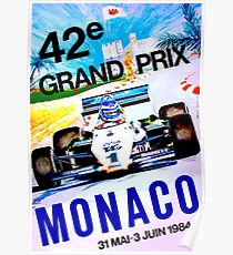 MONACO; Jahrgang Grand Prix Auto Print Poster