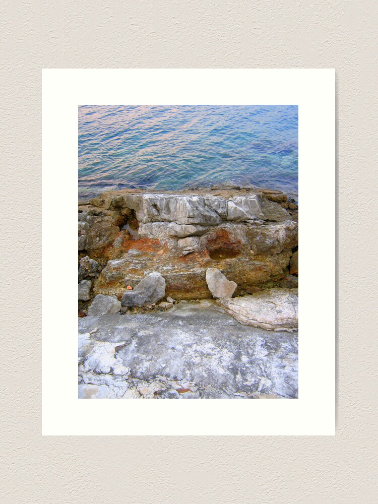 Thumbnail 1 of 3, Art Print, ROCKS AND STONES ON THE DREAMY BEACH designed and sold by TatianaMichaela.