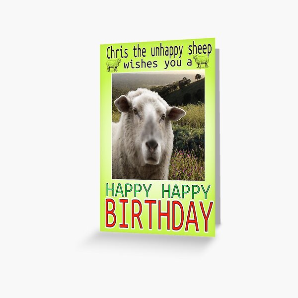 Chris Unhappy Birthday Father Ted Greeting Card