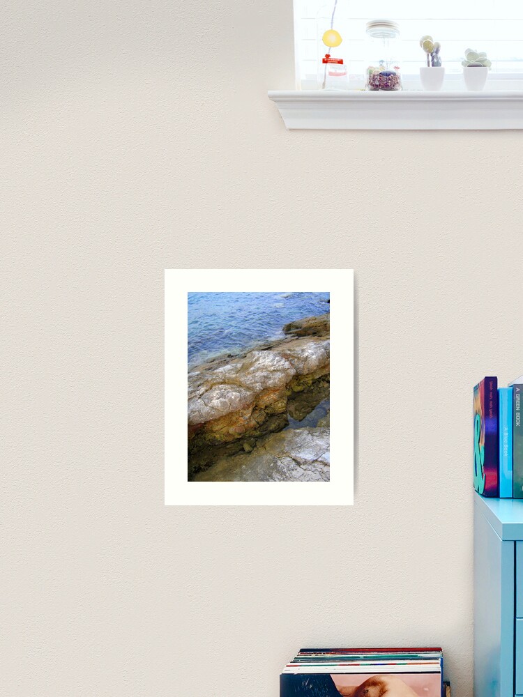 Thumbnail 2 of 3, Art Print, ROCKY MUSHROOMS IN THE SEA designed and sold by TatianaMichaela.