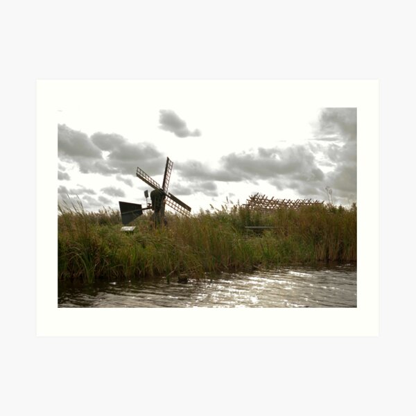 Wind and water mill Art Print