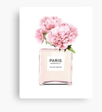 Perfume bottle, Flowers print, Scandinavian, Peony, Fashion print, Scandinavian art, Modern art, Wall art, Print, Minimalistic, Modern Canvas Print
