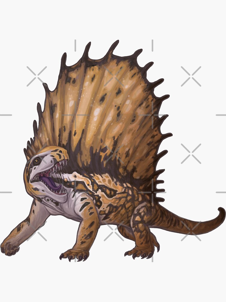 Thumbnail 3 of 3, Sticker, Dimetrodon limbatus designed and sold by coffeeisblack.