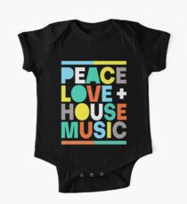 Body de manga corta para bebé Música de amor de la paz