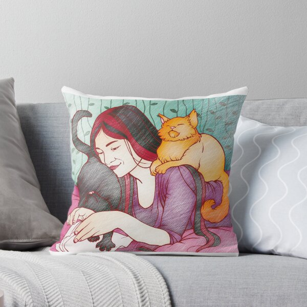 Item preview, Girl with Cats  designed and sold by PETAbstractA.