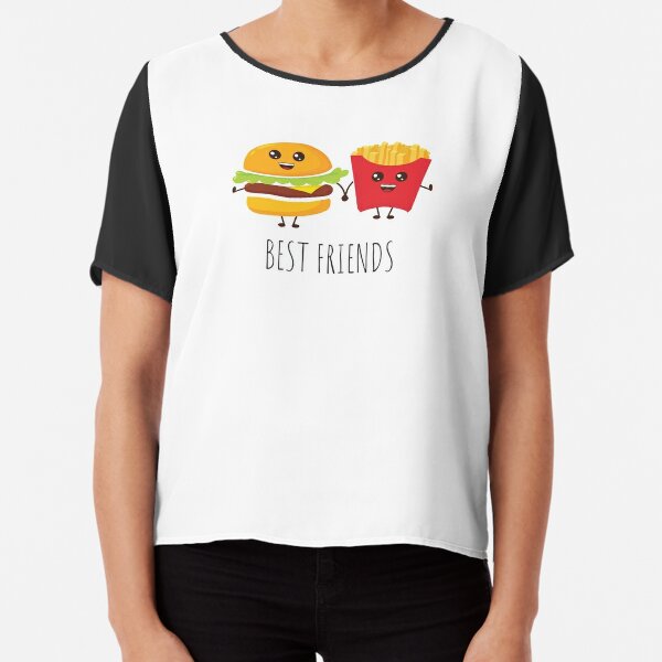 Hamburger Fries Best Friend Shirts  Best Friends Burger Fries Shirt -  Tshirt Women - Aliexpress