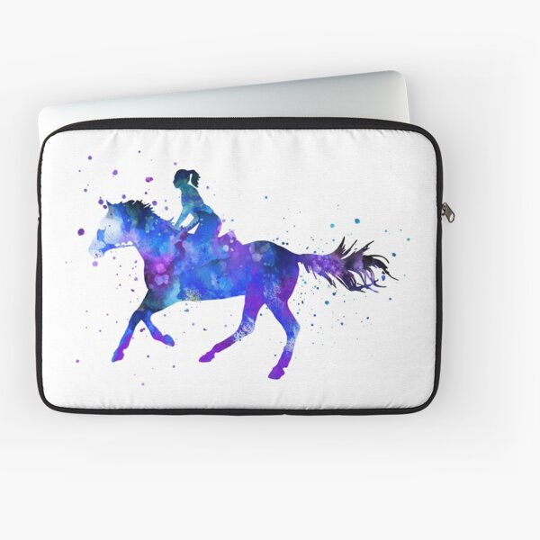 Aperçu de l'œuvre Fille à cheval, cheval courant créée et vendue par Rosaliartbook.