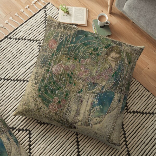 Margaret Macdonald. The Sleeping Princess. Glasgow Style, Glasgow School. Floor Pillow